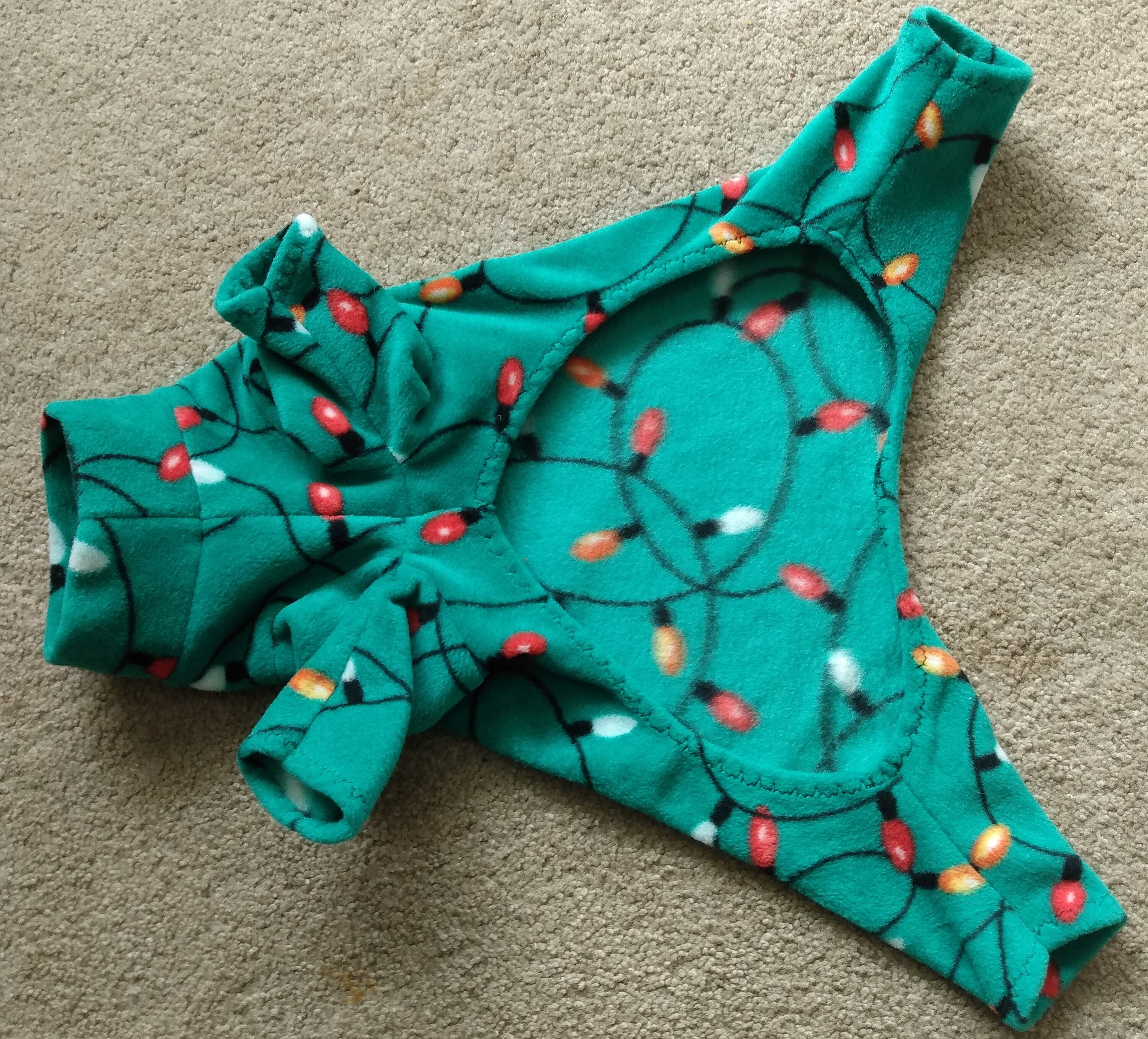 Pyjamas Strings Dog or Cat Pajamas - Christmas Holiday Sweater - Fleece Long Johns Pjs ...