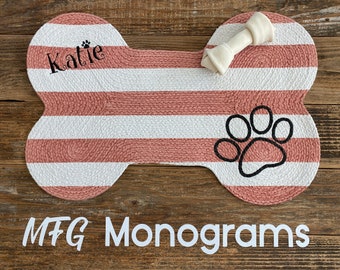 dog bone feeding mat