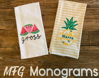 Customized summer kitchen towels