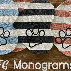 Personalized dog bone mat image 4