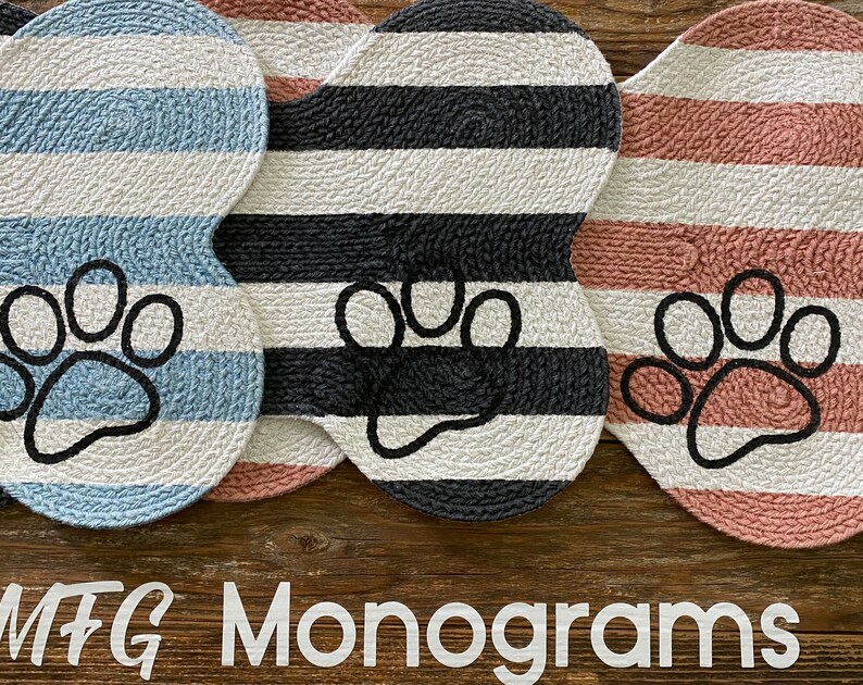 Personalized Dog Bone Mat Etsy