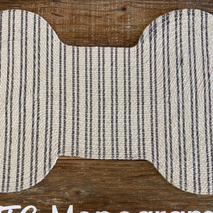 Personalized Dog Placemat Larger SizeNew Pet Gift white/gray stripe