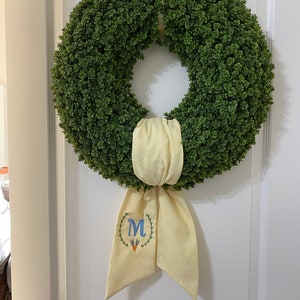 Wreath Sash Mono Easter wreath Sport Fan sash