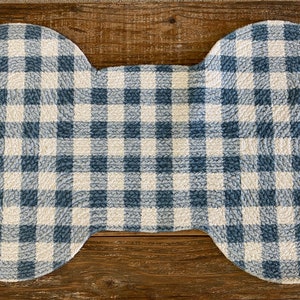Personalized Dog Placemat Larger SizeNew Pet Gift blue check