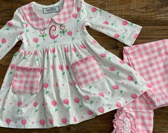 Springtime Tulip Easter Dress for Little Girl