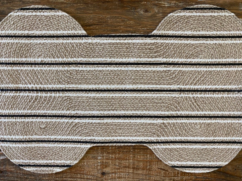 Personalized Dog Placemat Larger SizeNew Pet Gift tan stripe