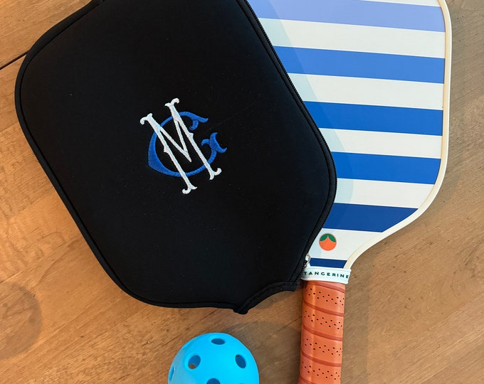 Monogrammed Pickle Ball Racquet Cover