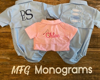 Personalized fishing shirt for infants