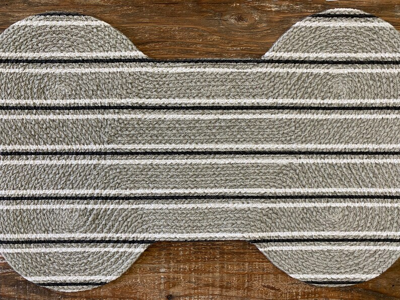 Personalized Dog Placemat Larger SizeNew Pet Gift gray/black stripe