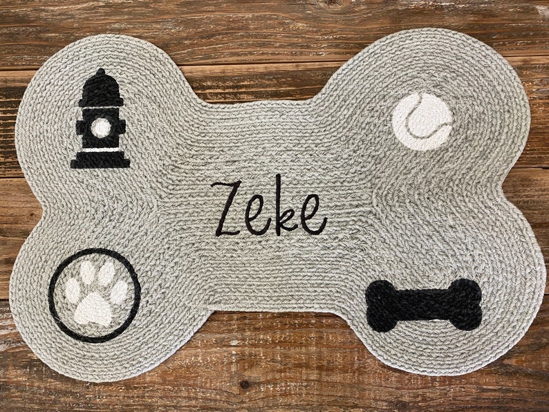 Personalized Dog Bone Mat Etsy