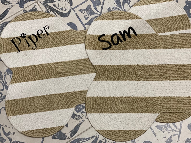 Personalized Dog Bone Mat Etsy