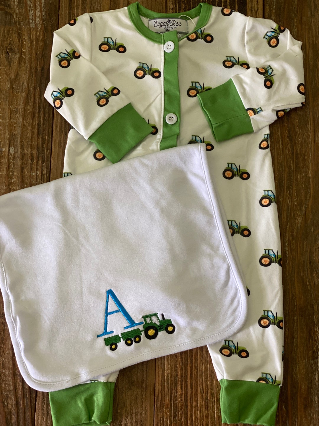 Tractor Pajamas for Little Boy Tractor Pajamas Personalized Etsy