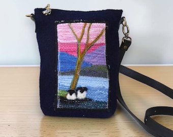 Small handmade felted shoulder bag (smbag13)