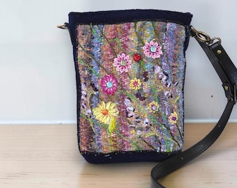 Small handmade felted shoulder bag (smbag11)