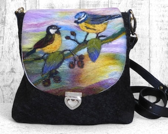 Handmade felted shoulder bag (eshb15)