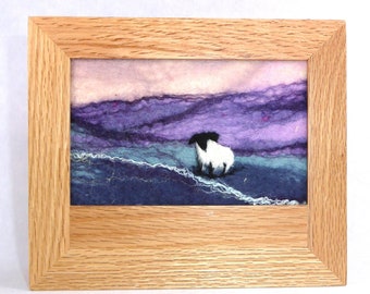 Oak Jewellery Box (Box8) with Felted Inlay