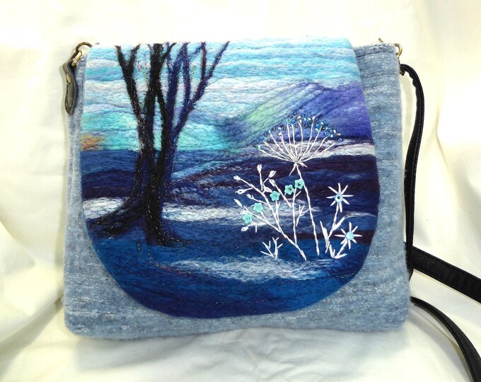 Handmade felted shoulder bag (eshb3)