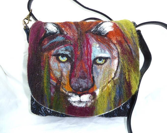 Handmade felted shoulder bag (eshb8)