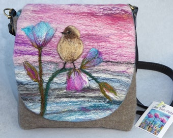 Handmade felted shoulder bag (eshb20)