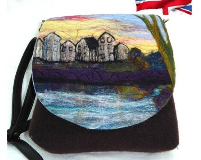 Handmade felted shoulder bag (eshb1)