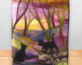 Needle Felted Covered A5 Book (covb7)