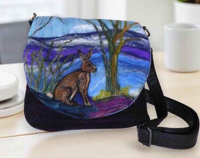 Handmade felted shoulder bag (eshb24)