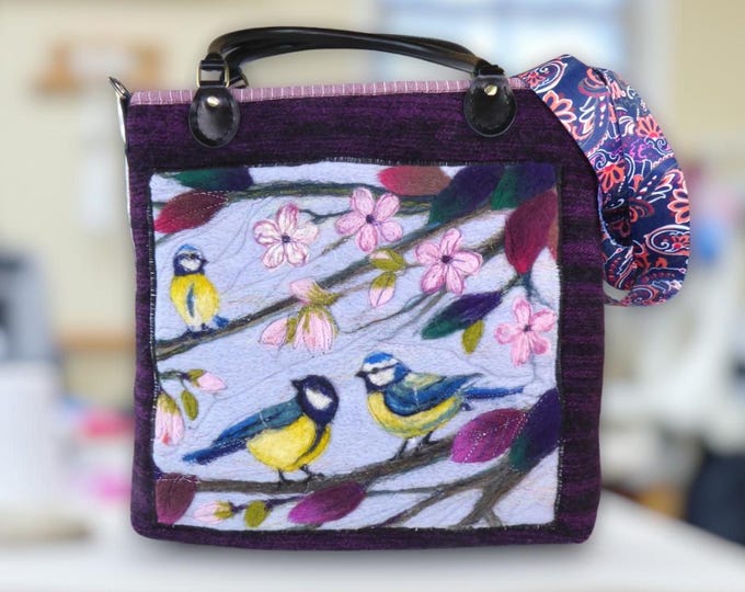Large handmade felted bag (lemb1)