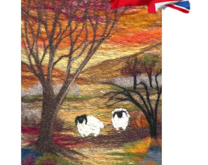 Needle felting kit (Sheep at Sunset)