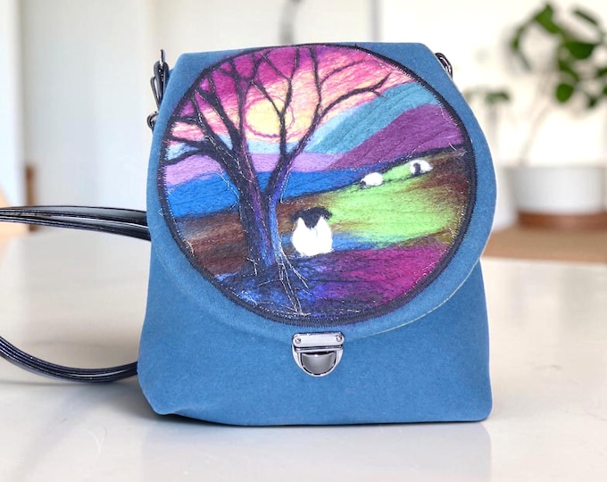 Handmade felted shoulder bag (eshb11)