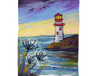 Needle felting kit, Picture kit, felting kit, Fibre art kit, craft kit,  Lighthouse Needle Felted Picture Kit