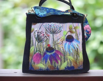 Large handmade felted bag (lemb2)