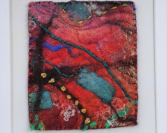 Wet-felted Picture (fsmpic4), hand made picture.