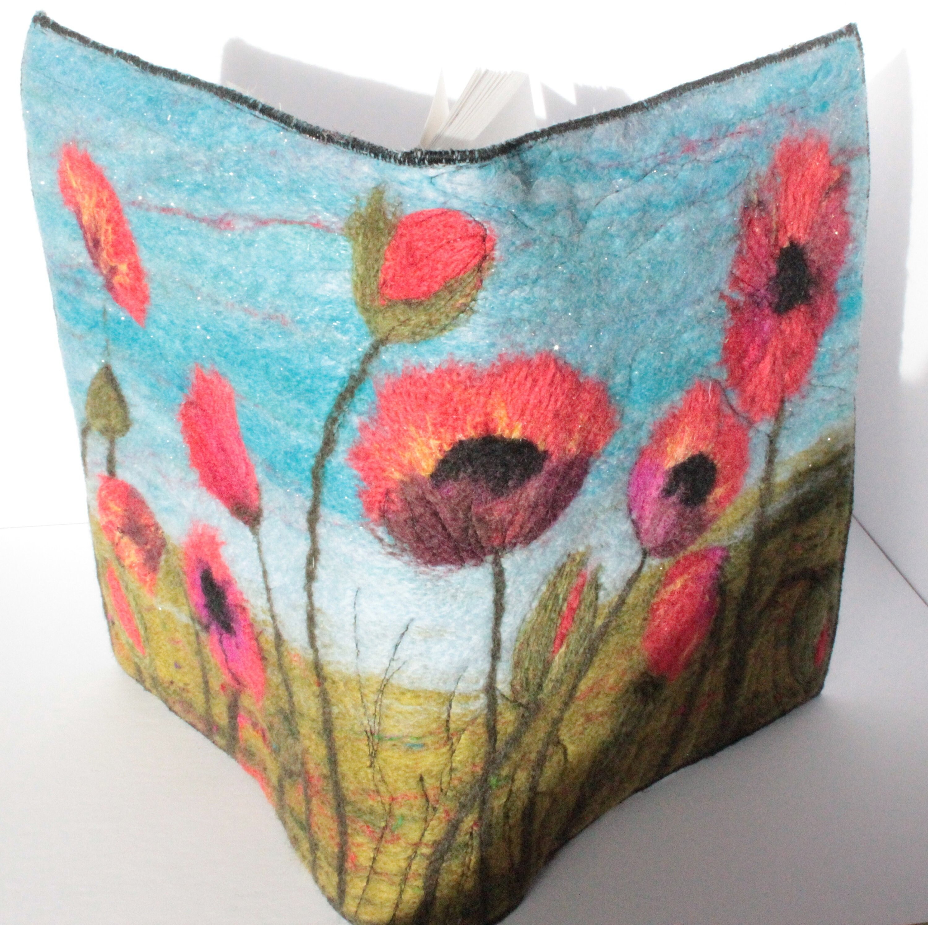 Book Cover/Picture Needle felting kit (Poppies)