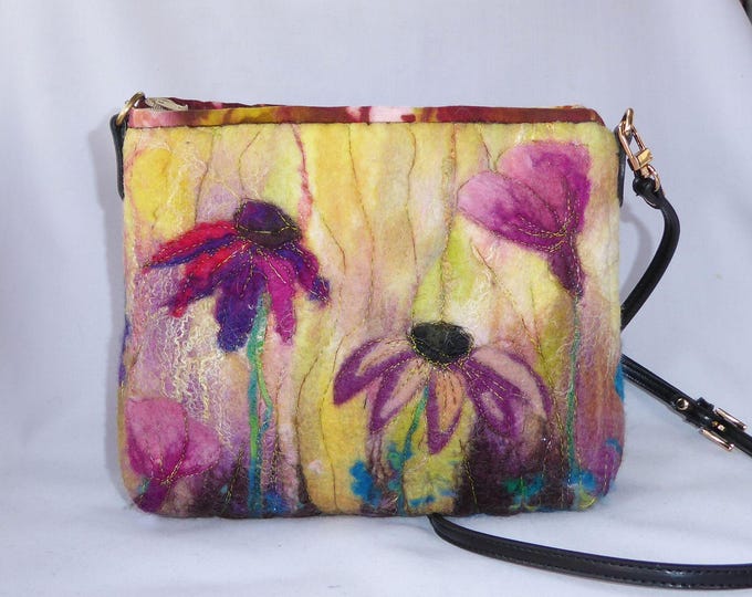 Small handmade felted shoulder bag (smallbag10)