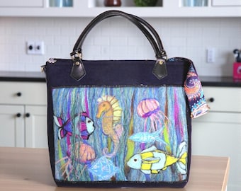 Large handmade felted bag (lemb10)