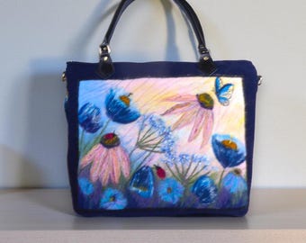Large handmade felted bag (lemb12)