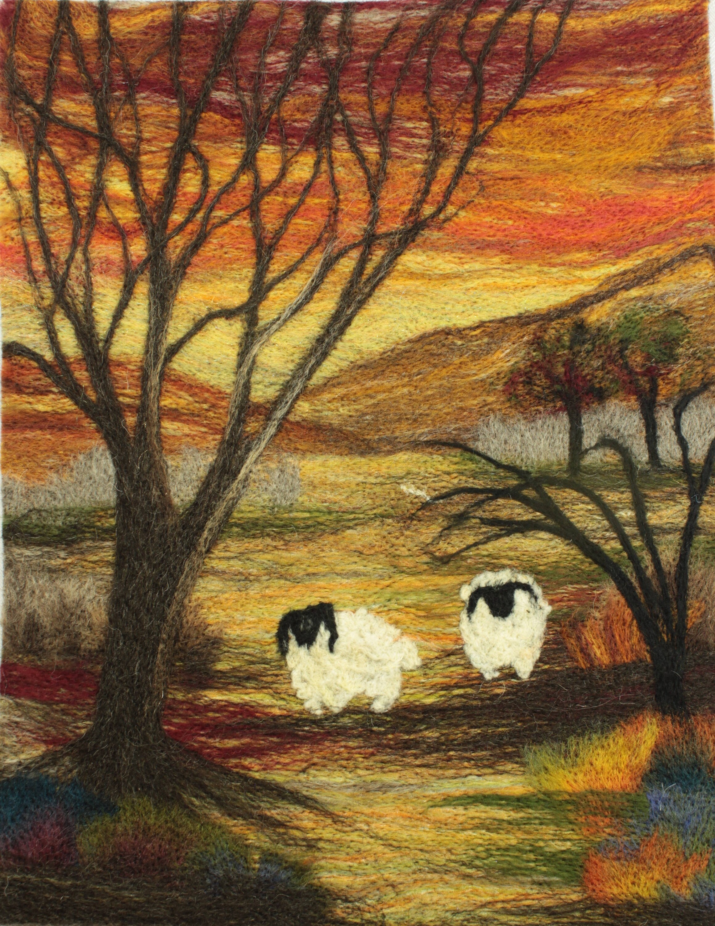 Needle felting kit (Sheep at Sunset)