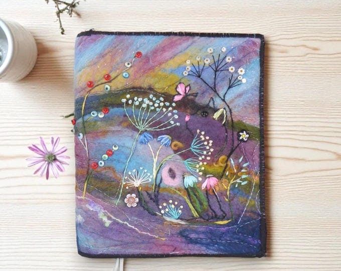 Needle Felted Covered A5 Book (covb10)