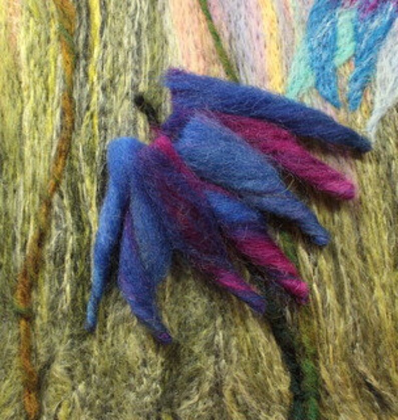 Needle felting kit Field of Flowers Felting kit Picture Etsy