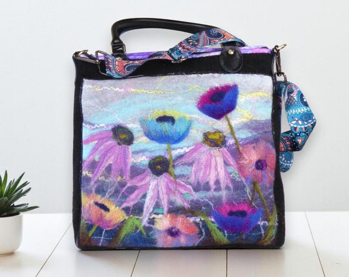 Large handmade felted bag (lemb3)