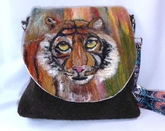 Handmade felted shoulder bag (eshb1)