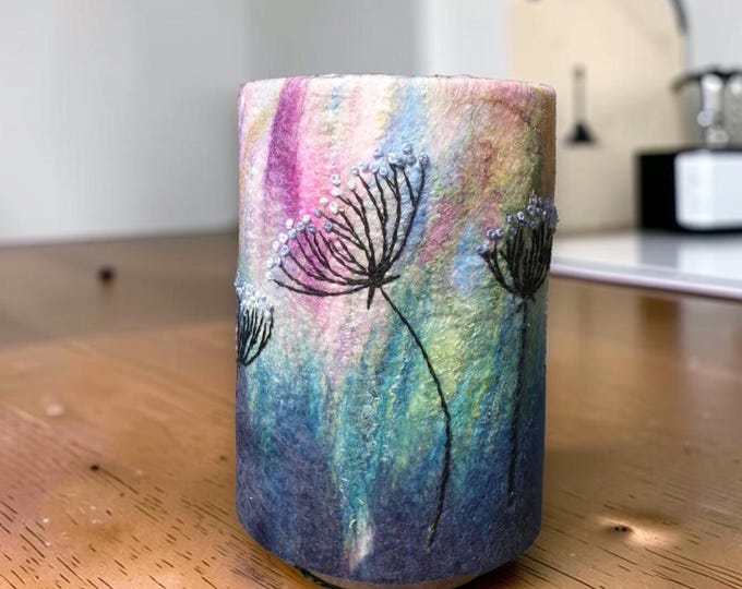 Large Felted Lamp (seedheads)