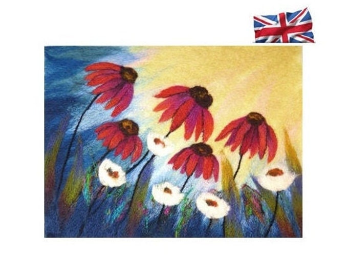 Needle felting kit (Echinacea)