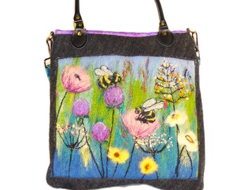 Large handmade felted bag (lemb10)