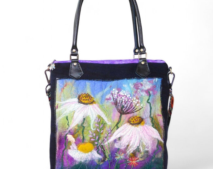 Large handmade felted bag (lemb32)