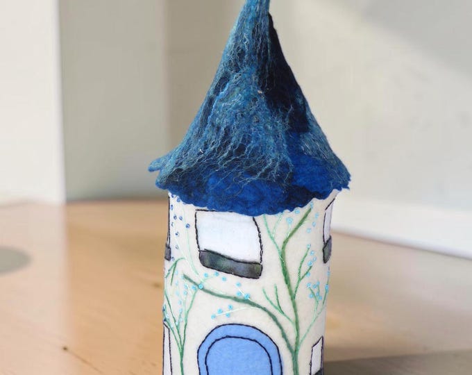 Large Felted Lamp (Pixie House)