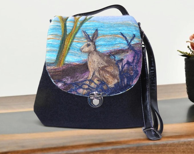 Handmade felted shoulder bag (eshb16)