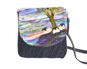 Handmade felted shoulder bag (eshb14)