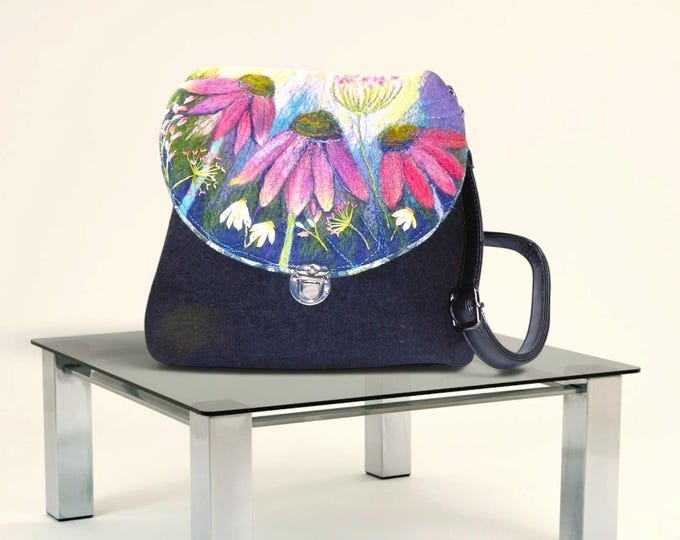 Handmade felted shoulder bag (eshb17)