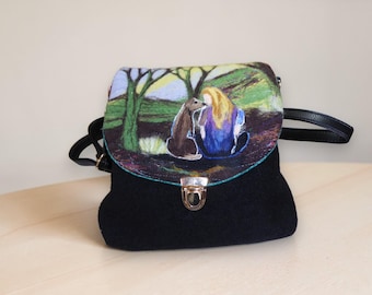 Handmade felted shoulder bag (eshb15)